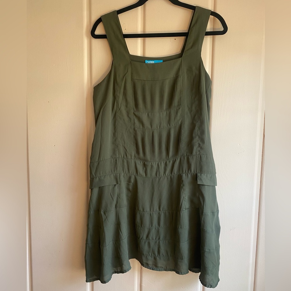 Nanette Lepore Olive Green Mini Dress